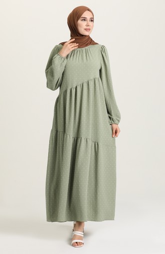 Wassergrün Hijab Kleider 1021105ELB-04