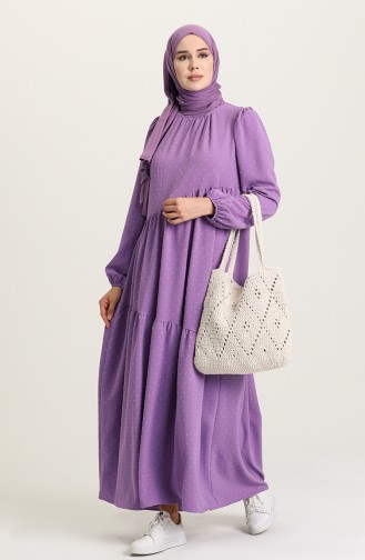Lila Hijab Kleider 1021105ELB-05