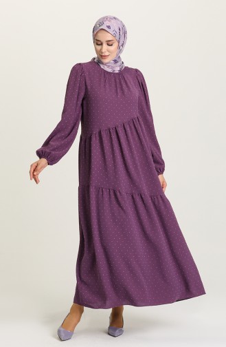 Purple Hijab Dress 1021105ELB-06