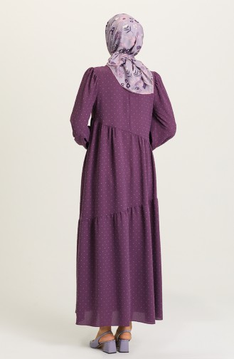 Lila Hijab Kleider 1021105ELB-06
