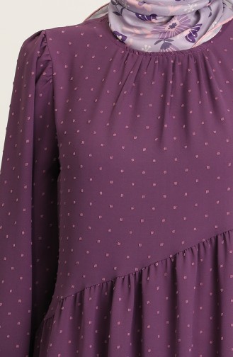 Purple Hijab Dress 1021105ELB-06