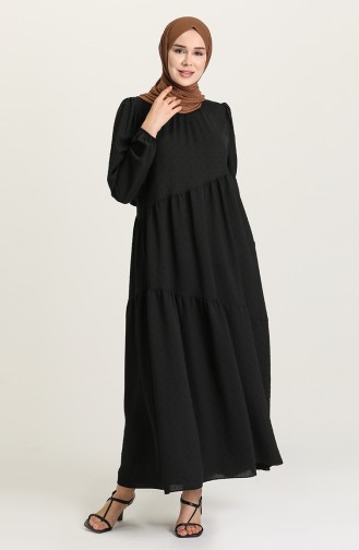 Black Hijab Dress 1021105ELB-08