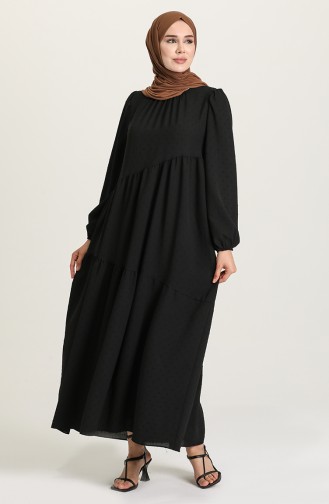 Black Hijab Dress 1021105ELB-08