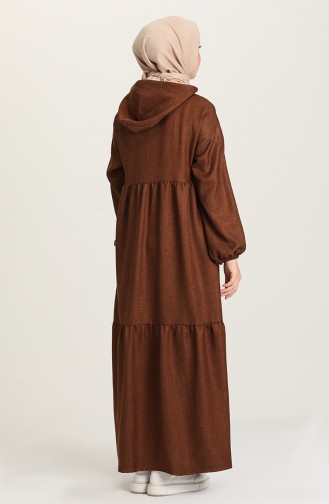 Braun Hijab Kleider 22K8432-04