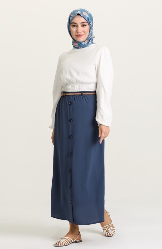 Navy Blue Skirt 1010041ETK-13