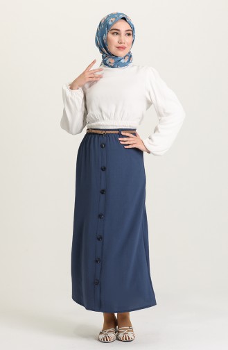 Navy Blue Skirt 1010041ETK-13