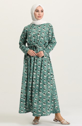 Sea Green Hijab Dress 4575AF-03