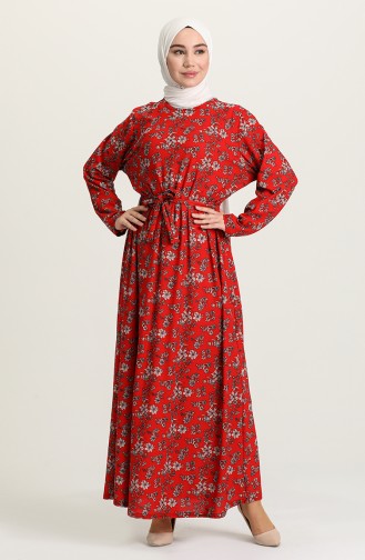 Red Hijab Dress 4575AG-03