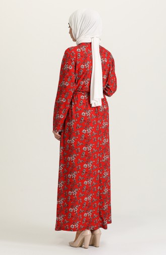 Red Hijab Dress 4575AG-03