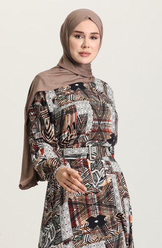 Robe Hijab Couleur Brun 2212-02