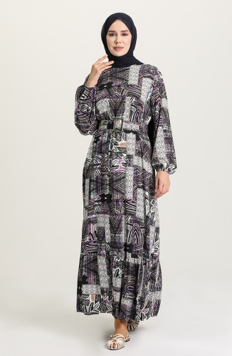 Lila Hijab Kleider 2212-03