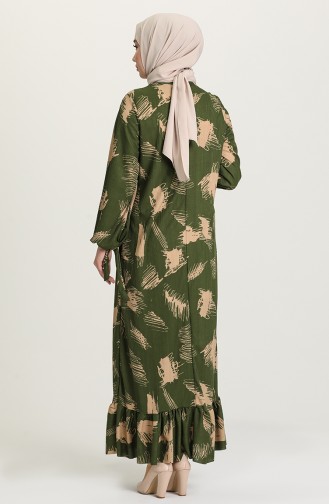 Grün Hijab Kleider 15029-01