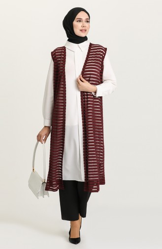 Claret red Gilet 8371-01