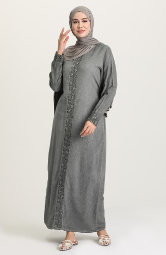 Grau Hijab Kleider 2025-01
