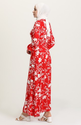 Robe Hijab Rouge 1441-01