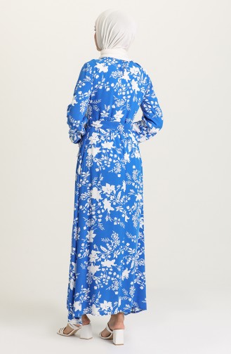 Saxe Hijab Dress 1441-03
