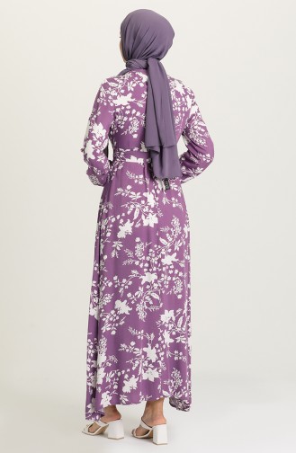 Violet Hijab Dress 1441-11