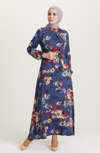 فستان نيلي 1441-09