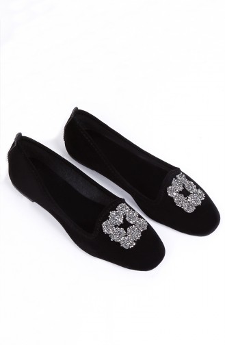 Black Woman Flat Shoe 0189-01