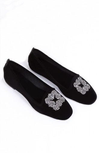 Black Women`s Flats 0189-01