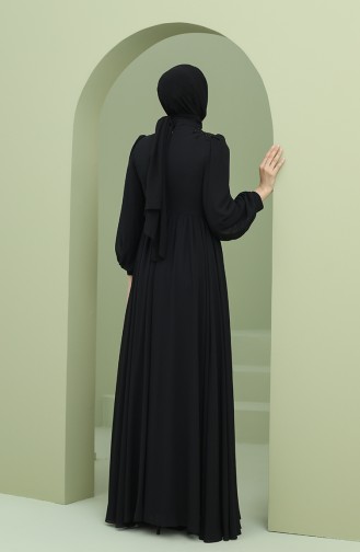 فساتين سهرة بتصميم اسلامي أسود 1111-01