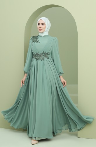 Habillé Hijab Vert noisette 1111-02