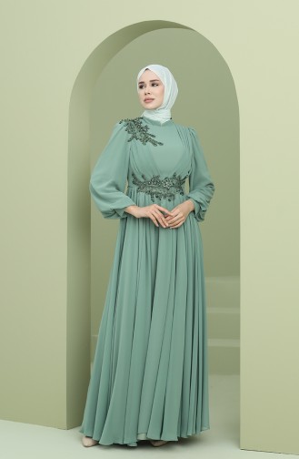 Habillé Hijab Vert noisette 1111-02