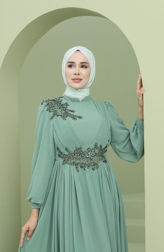 Habillé Hijab Vert noisette 1111-02