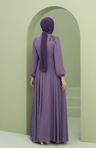 Lila Hijab-Abendkleider 1111-05