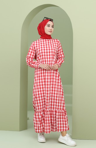 Red Hijab Dress 5011-01