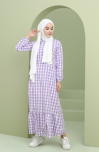 Violet Hijab Dress 5011-02