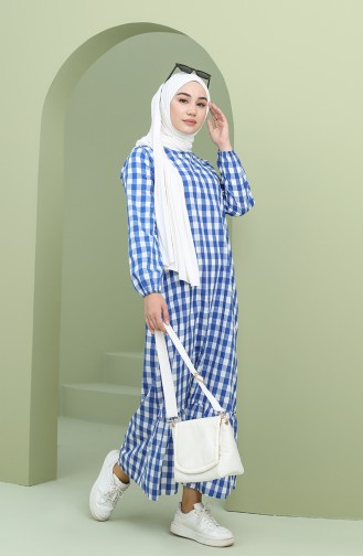 Blue Hijab Dress 5011-05