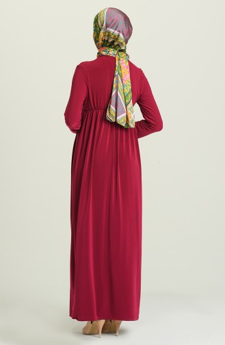 Fuchsia Hijab Kleider 8010-05