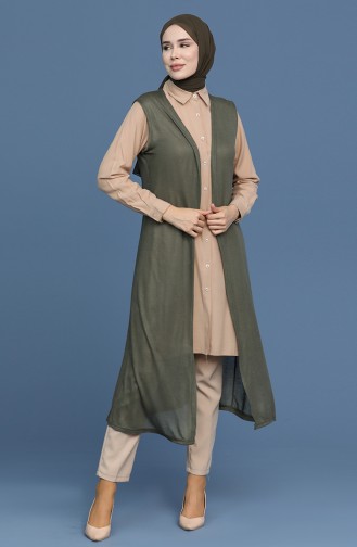Khaki Gilet 8260A-03