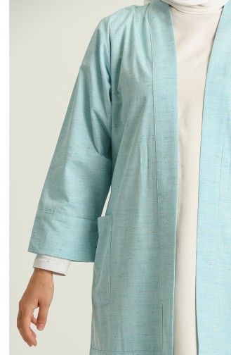 Keten Kimono Ceket S2MY1020130007-01 Mavi