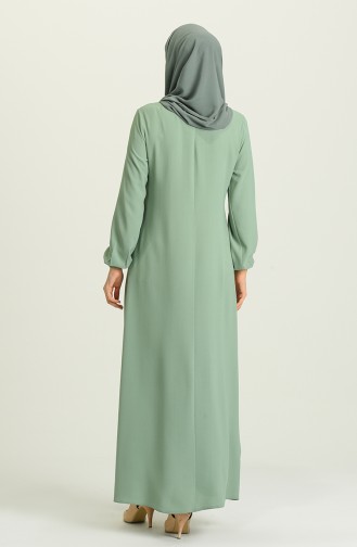 Green Almond Hijab Dress 5019-01