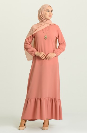 Powder Hijab Dress 5019-03
