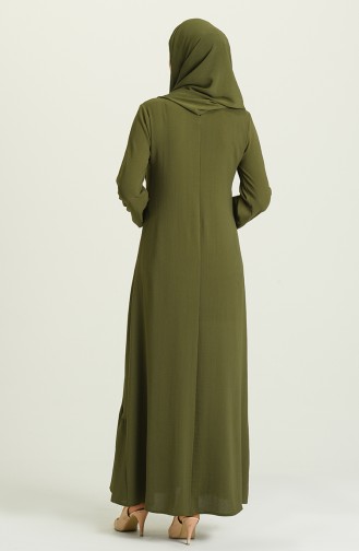 Khaki Hijab Kleider 5019-05