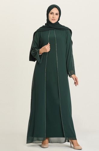 Habillé Hijab Vert emeraude 6342-02