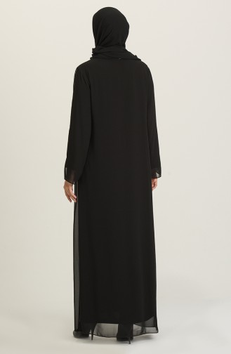Schwarz Hijab-Abendkleider 6342-03