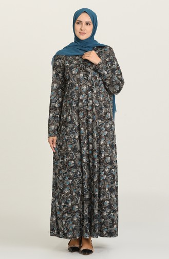 Turquoise Hijab Dress 0426-01