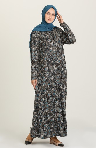 Turquoise Hijab Dress 0426-01