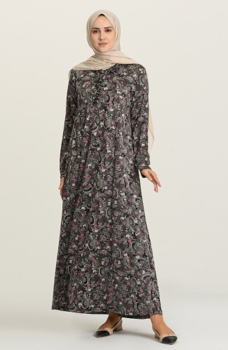 Fuchsia Hijab Dress 0426-04