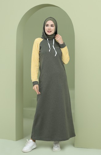 Khaki İslamitische Jurk 50108P-03