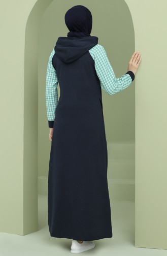 Navy Blue İslamitische Jurk 50108-05