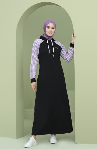 Black Hijab Dress 50108P-06