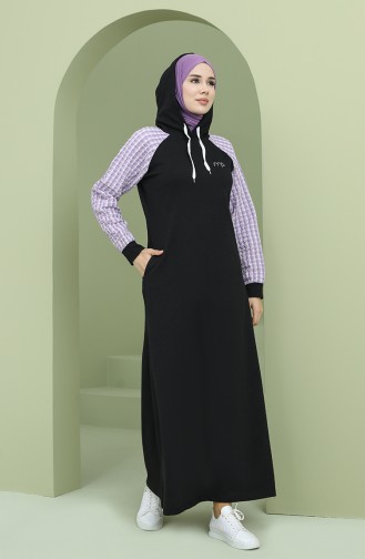 Black Hijab Dress 50108P-06