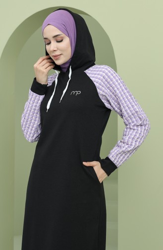 Black Hijab Dress 50108P-06