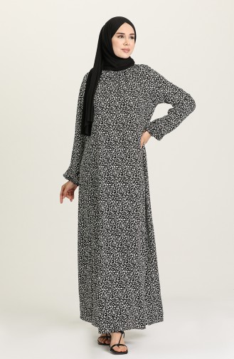 Black Hijab Dress 3296B-01