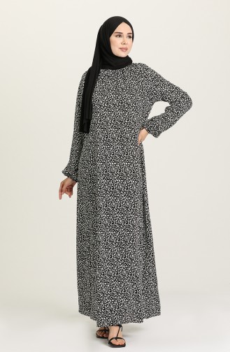 Black İslamitische Jurk 3296B-01